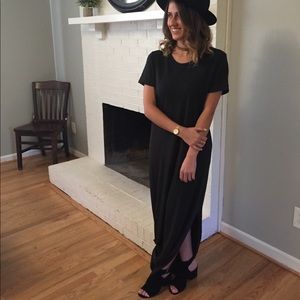 Able Black Floor Length Dress